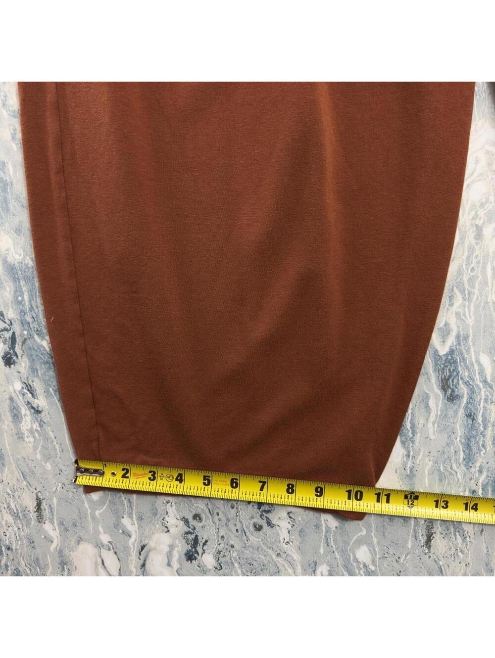 Artsy Boho Minimalist Lagenlook Avant-Garde Brown Wide Leg Sweatpants (XL) - Picture 8 of 8